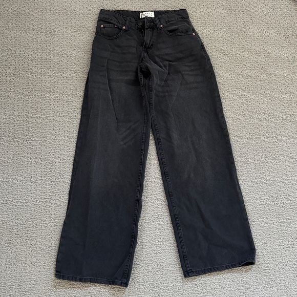 Roomy Extra Wide Low Rise Jeans in Washed Black - Picture 2 of 2